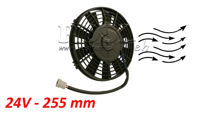 AXIAL LÜFTER - VENTILATOR 255 mm - ZULEITEND 24V