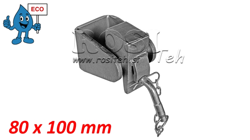 HALTER FÜR KIPPER CAISSON GABELFÖRMIG 80X100MM ECO