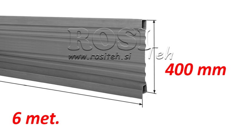 BORDWAND FÜR KIPPERANHÄNGER 6m-HÖHE 400mm