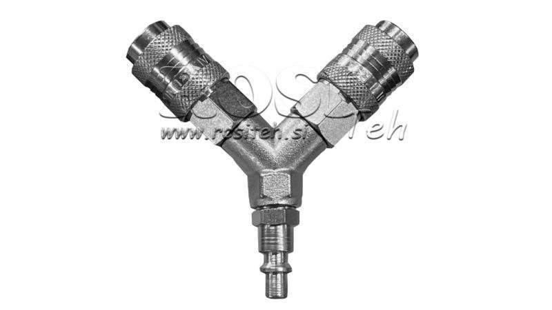 PNEUMATISCHER Y-VERTEILER MIT SCHNELLKUPPLUNG