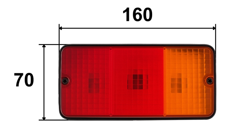 RÜCKLICHT - RECHTECKIG RECHTS 3 POSITIONEN