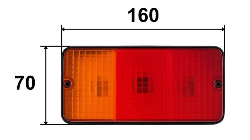 RÜCKLICHT - RECHTECKIG LINKS 3 POSITIONEN