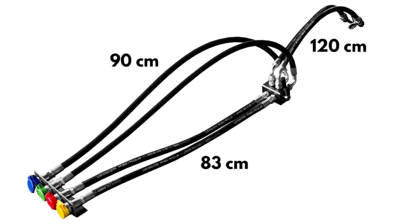HANDVERTEILER VENTIL MIT SCHLAUCHEN FÜR DEN TRAKTOR KIPPERAUSGANG ERWEITERUNG DF-6/2 60 lit/min