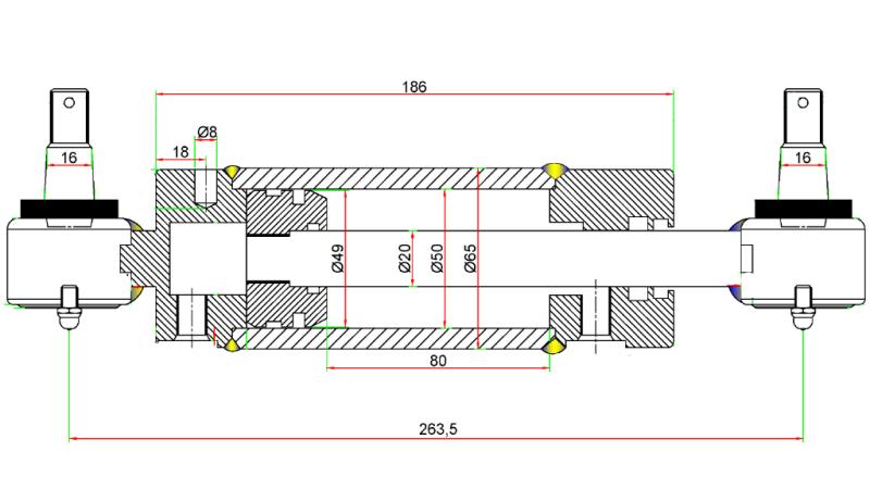 HYDRAULIKLENKZYLINDER JOHN DEERE OEM-AM147173