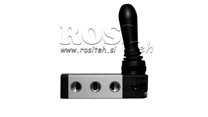 PNEUMATISCHES HANDVENTIL 5/3 3/8 PRT-1053-ARV RÜCKGABE MIT FEDER