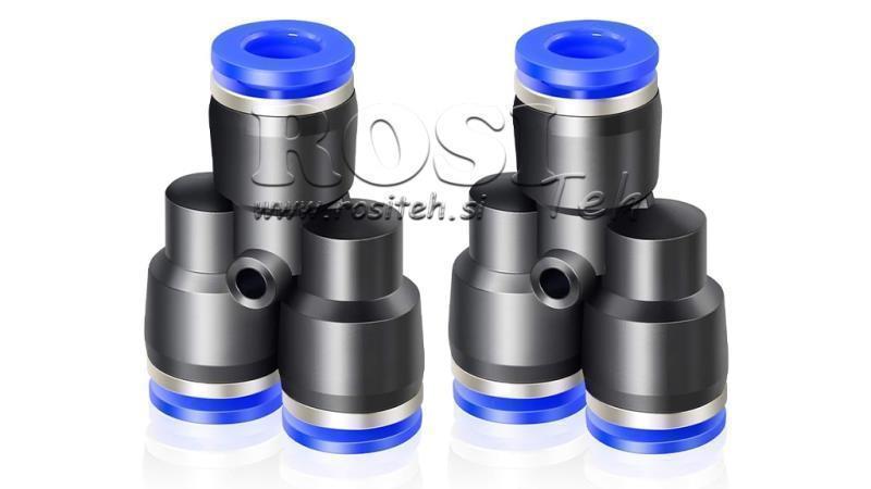 PNEUMATISCHER Y-STECKANSCHLUSS TPA OHNE GEWINDE QY-4