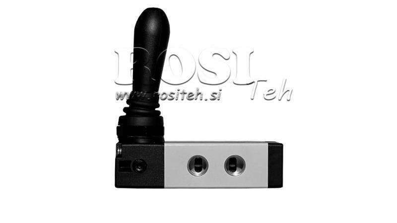 PNEUMATISCHES HANDVENTIL 5/3 3/8 PRT-1053-ARV RÜCKGABE MIT FEDER