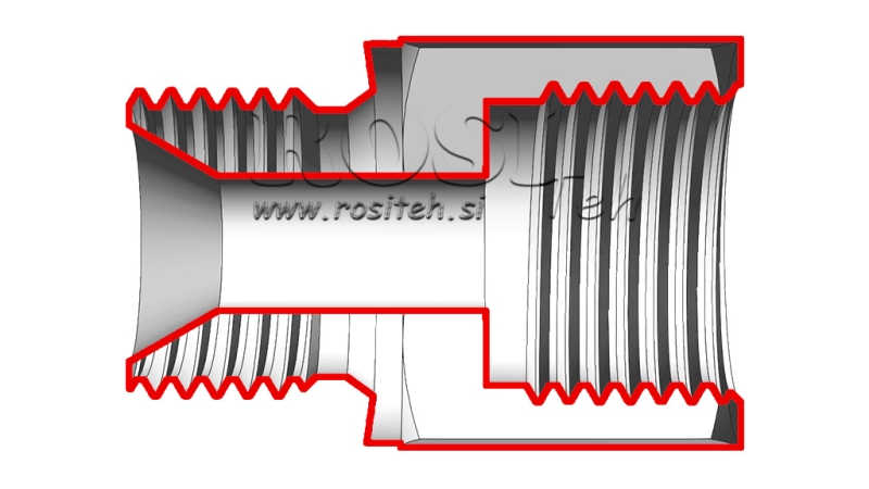 HYDRAULIKADAPTER MÄNNLICH-WEIBLICH 18x1,5-1/2