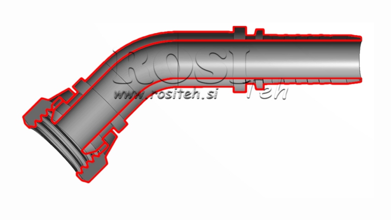 HYDRAULISCHER ANSCHLUSS BSP WEIBLICH KNIE 45° DN8-M14x1,5