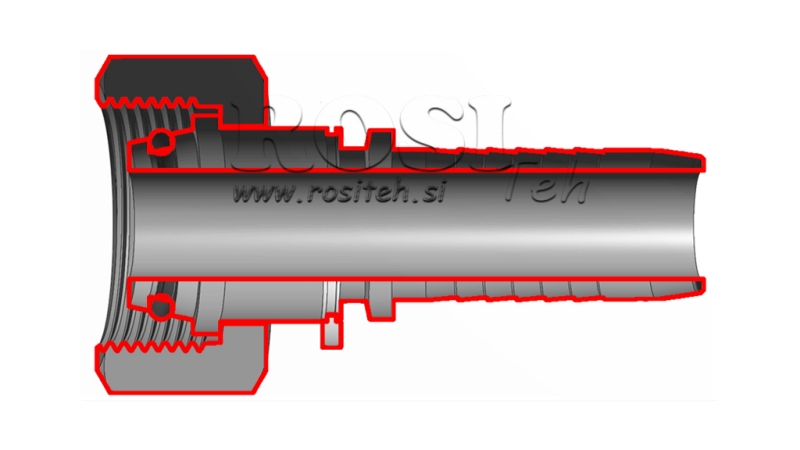 HYDRAULISCHER ANSCHLUSS DKOL WEIBLICH 22 L DN19-M30x2