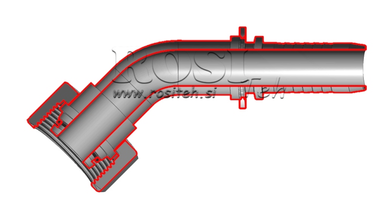 HYDRAULISCHER ANSCHLUSS DKOS 12S WEIBLICH KNIE 45° DN8-M20x1,5