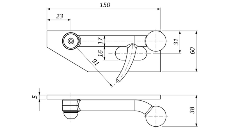 BORDWANDVERSCHLUSS TYP PIASTRA LINKS