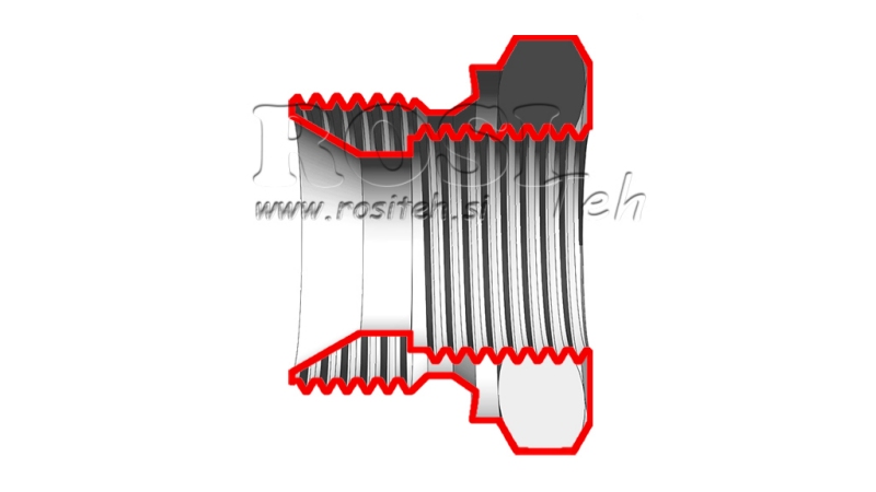 HYDRAULIKADAPTER MÄNNLICH-WEIBLICH 3/4-3/8