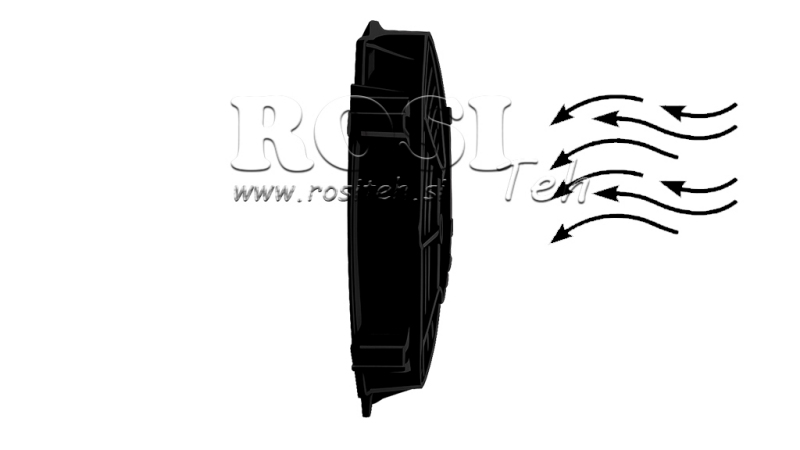 AXIAL LÜFTER - VENTILATOR 225 mm - ABLEITEND 12V