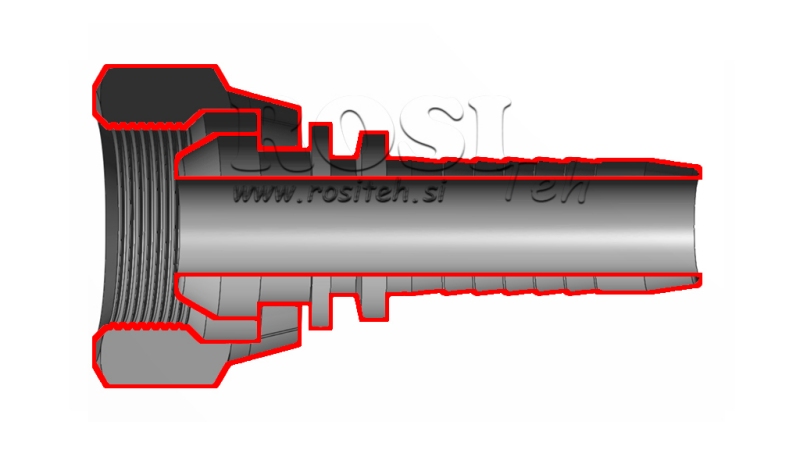 HYDRAULISCHER BSP-ANSCHLUSS WEIBLICH DN13-M22x1,5
