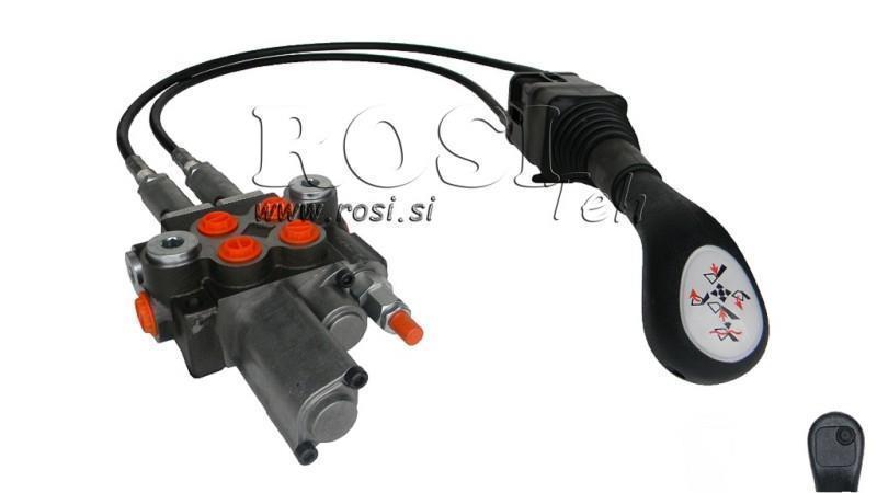 JOYSTICK 1x TASTE MIT ROLLE 2.5 m UND HYDRAULIKVENTIL 2xP40 l. SCHWIMMENDE
